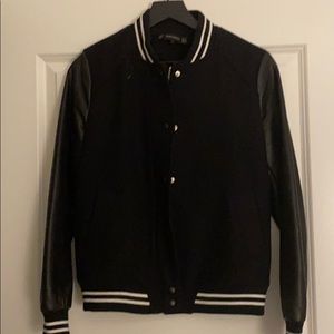 Faux leather Varsity Jacket